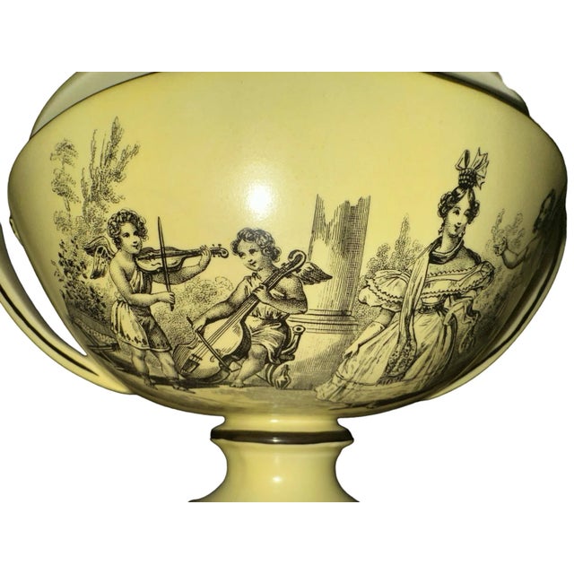 Pair of Vintage Mottahedeh Yellow and Black Creil Tureens For Sale - Image 10 of 13