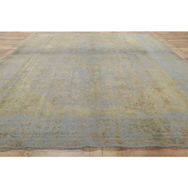 Tan Mid 20th Century Soft Earth-Tone Vintage Turkish Rug, 07'10 X 10'05 For Sale - Image 8 of 10