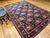 1900 - 1909 Vintage Persian Tabriz Area Rug, Hand-Knotted Wool, Allover Floral Gol Farang Pattern, Navy & Red, 7x11 For Sale - Image 5 of 14