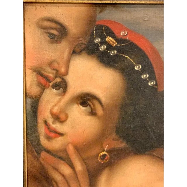 19th Century Near Old Master Romantic Portraits - a Pair For Sale - Image 9 of 10
