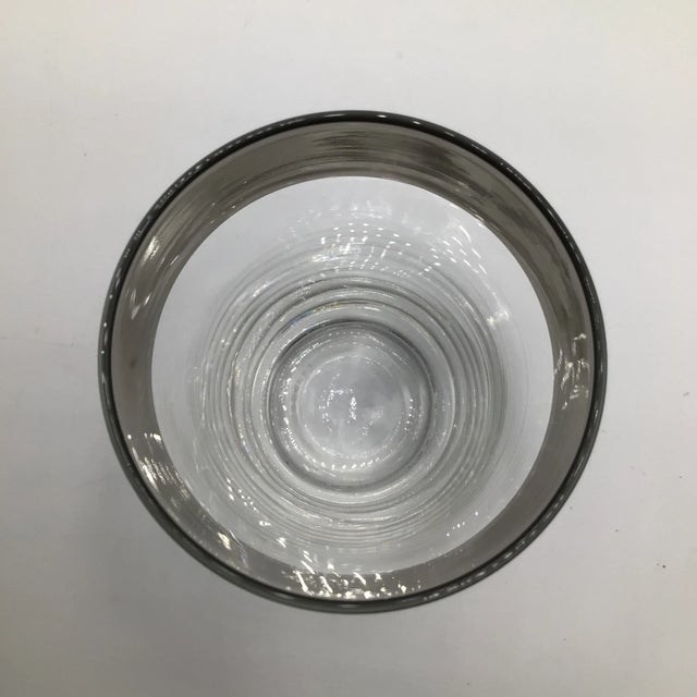 Metal Dorothy Thorpe Platinum Band Highball Glasses-Set of 12 For Sale - Image 7 of 11