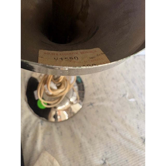 Chrome 1970s German Sölken Leuchten Chrome Lamps - a Pair For Sale - Image 8 of 9