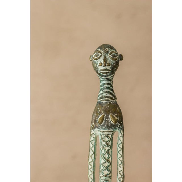 Benin Bronze Sculpture For Sale - Image 4 of 11