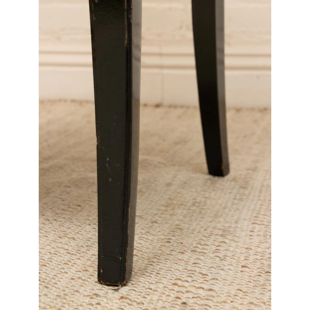 Vintage Black & Gold Neoclassical Armchair For Sale - Image 9 of 12