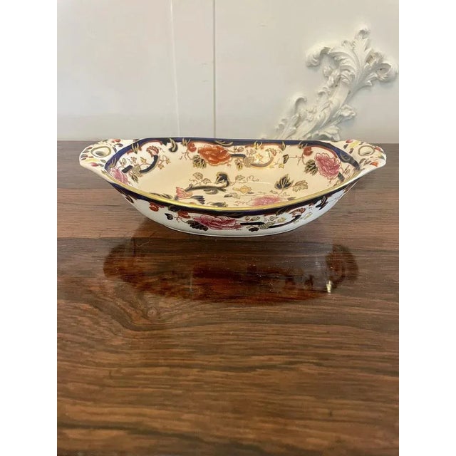 Antique Hand Painted Masons Ironstone Bowl, 1920s For Sale - Image 11 of 11