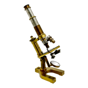 Fine Quality Authentic Antique Solid Brass Doctors Microscope by Bausch & Lomb Optical Co. New York Circa 1894
