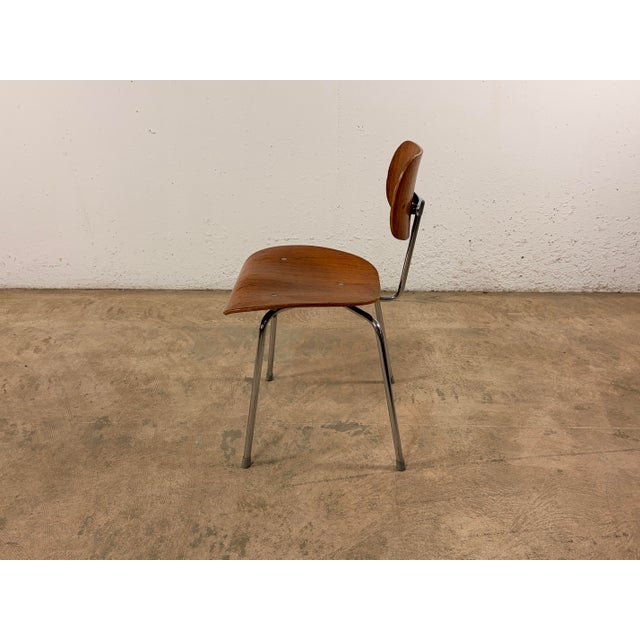 Egon Eiermann Mid-Century Modern Model SE 68 Dining Chair by Egon Eiermann for Wilde+Spieth, 1950s For Sale - Image 4 of 11