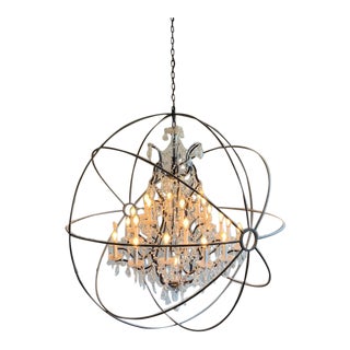 Restoration Hardware Crystal Chandelier For Sale