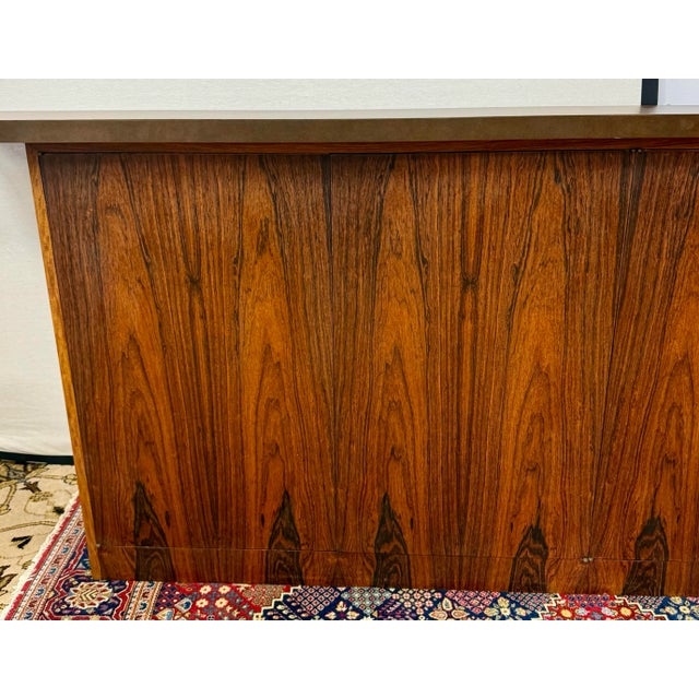 Mid-Century Modern Mid-Century Vladimir Kagan Rosewood Sideboard Credenza Console With Custom Sliding Top For Sale - Image 3 of 12
