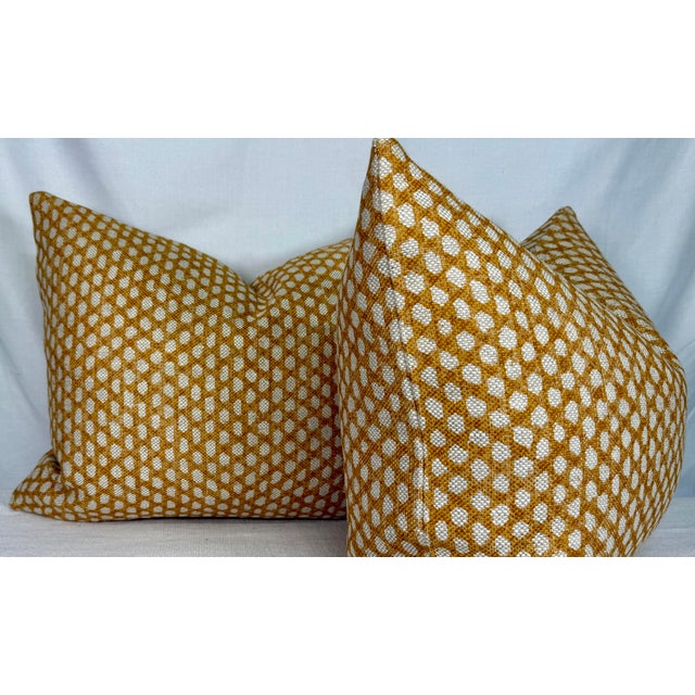 Transitional 16"x20" Fermoie "Wicker" in Color 92 Pillows-a Pair For Sale - Image 3 of 3