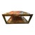 Karl Springer Attributed Lacquered Goatskin Cocktail Table. Offered is a handsome Post-Modern square neutral lacquered...