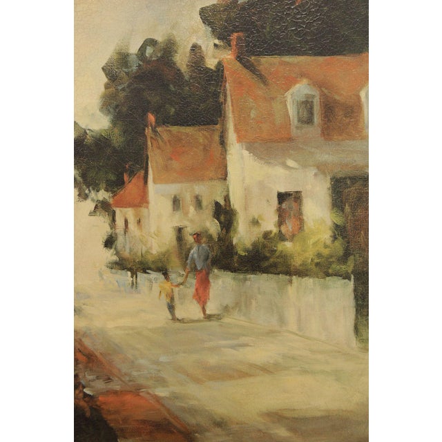 Barbara Applegate Impressionist Style Framed Print on Board, 'On Sea Street' For Sale - Image 12 of 12