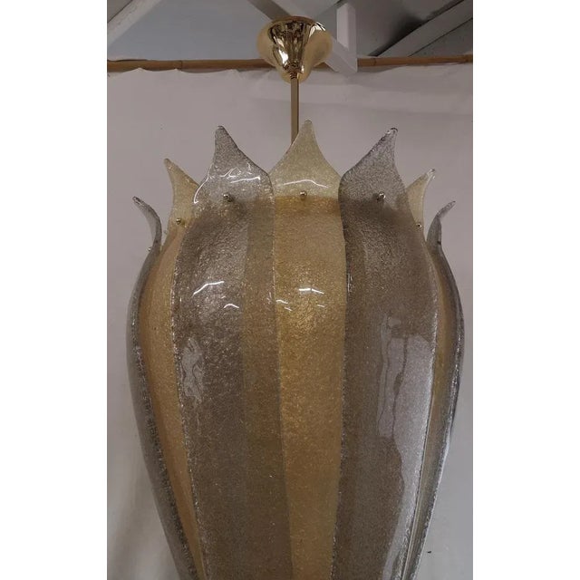 2000 - 2009 Murano Art Glass Gold and Smoked Color Pendant Light, 2000s For Sale - Image 5 of 10
