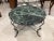 Wide 1950’s French Wrought Iron & Marble Round Coffee Table For Sale - Image 4 of 7