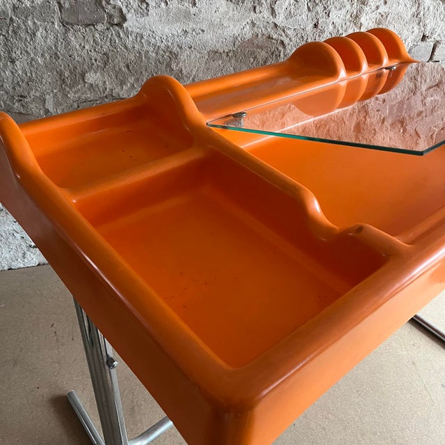 Space Age Orix Orange Writing Desk by Vittorio Parigi and Nani Prina for Molteni, 1970s For Sale - Image 16 of 18