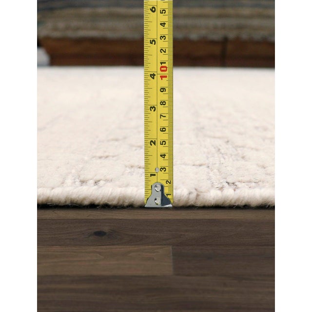 Pasargad Home Transitional Ivory Wool Area Rug, 9' 0'' X 12' 0'' For Sale In New York - Image 6 of 7