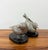 Figurative Mid 20th Century Solid Metal Bird Sculptures on Stone Base - Pairs For Sale - Image 3 of 7