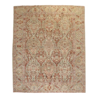 Rustic Tribal Antique Zabihi Collection Bakhtiari Rug - 10'1" x 12'5" For Sale