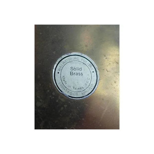 1980s Williamsburg Pottery Brass Swimming Duck For Sale - Image 5 of 6