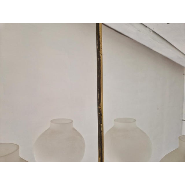 Mid-Century Tulip Glass Chandelier, 1950s For Sale - Image 10 of 16