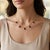 Contemporary Garnet Dangle Station Birthstone Necklace in 18k Gold Plated Sterling Silver For Sale - Image 3 of 4