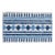 Sample - Schumacher Toula Hand Blocked Linen Tape in Blues For Sale