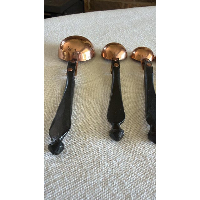 Rustic Cabin Core Copper Measuring Spoons W/ Hand Forged Handles Lodge Farmhouse Styles For Sale - Image 9 of 11