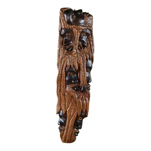 Alphaious Campbell Wood Carved Profile of a Man