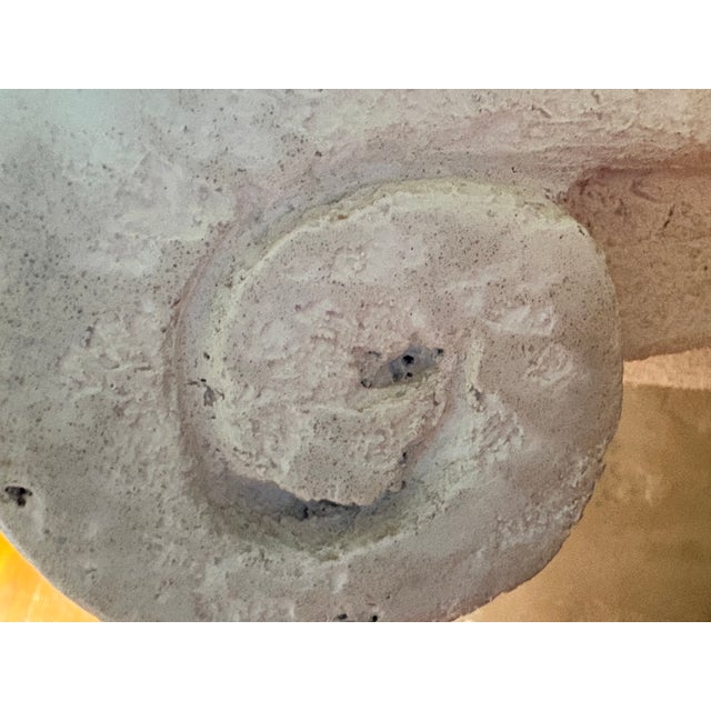 Late 20th Century Late 20th Century Neoclassical Ionic Capital Plaster Coffee Table, Architectural Column Form, Square Top on Cylindrical Pedestal Base For Sale - Image 5 of 8