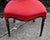 Vintage Set of Four Carved & Inlaid Regency Style Rounded Back Red Side Chairs For Sale - Image 11 of 13