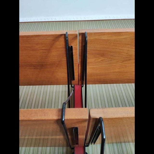 Brown Sideboard with Wall Bookcase, 1970s, Set of 2 For Sale - Image 8 of 14