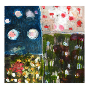 Quadrants With Flower Petals - Abstract Impressionist San Francisco School by Kristin Cohen
