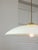 Mid-Century Italian Saucer Glass and Brass Pendant Lamp For Sale - Image 10 of 16
