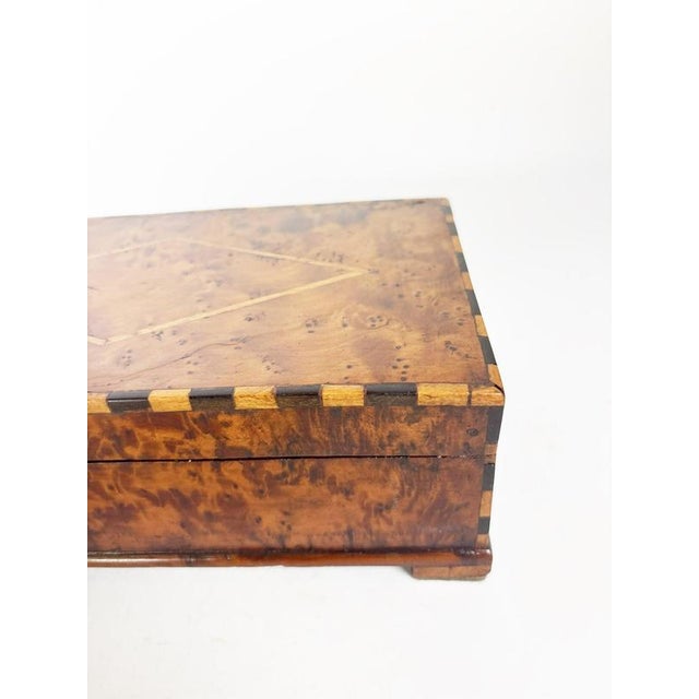 Wooden Box with Marquetry Decoration, France, 1970s For Sale - Image 11 of 13