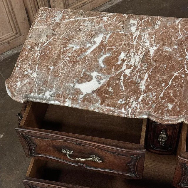 19th Century French Louis XIV Marble Top Commode ~ Chest of Drawers For Sale - Image 11 of 12