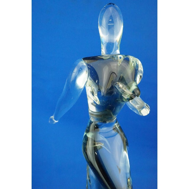 Large Sculpture of Stylized Woman in Smoked Sommerso Murano Glass by Franco Bottaro, 1920s For Sale - Image 12 of 18