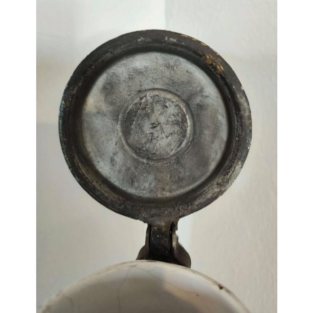 17th Century Habaner Walzenkrug – Original Pewter Lid, 17th Century For Sale - Image 5 of 9