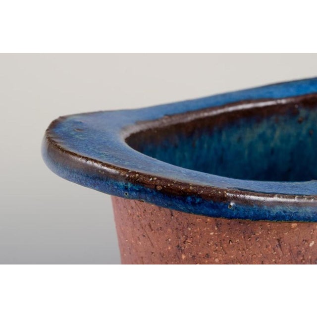 Modernist Swedish Ceramic Vase by Curt Magnus Addin, 1970s For Sale - Image 6 of 9