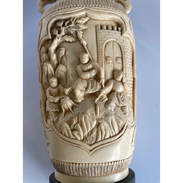 Vintage Chinese Faux Ivory Vase For Sale In Chicago - Image 6 of 9