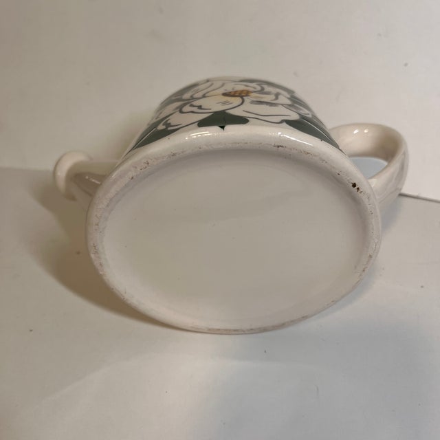 1970s Vintage Magnolia Watering Can Planter For Sale - Image 5 of 5