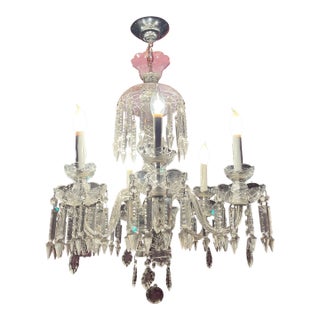 Vintage Baccarat Style Crystal Chandelier For Sale