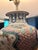 Late 20th Century Vintage Chinoiserie Asian Porcelain Dragon Table Lamp With Pleated Shade – 28” For Sale - Image 5 of 7