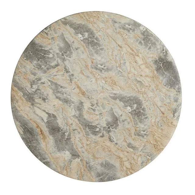 Sculpture Materials Arteriors Home Large Serafina Accent Table in Sahara Faux Marble For Sale - Image 7 of 8