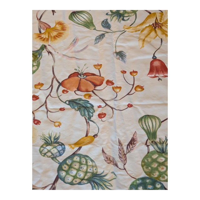 Gaston Y Daniela "Tropicana" Vintage 1996 Handprint Fabric — 4 Continuous Yards For Sale