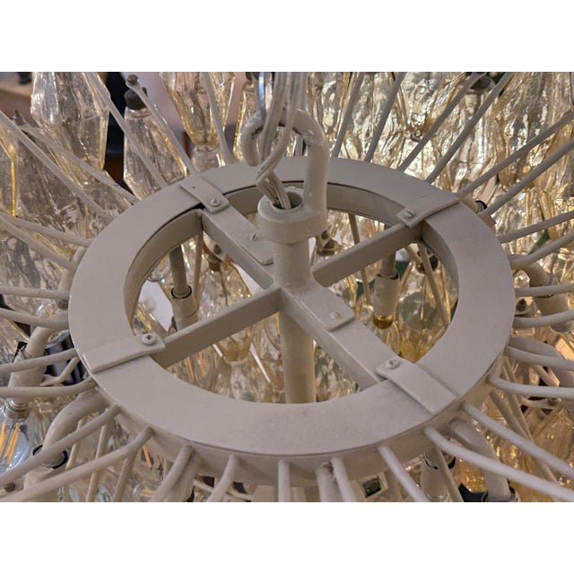 Carlo Scarpa for Venini Polyhedral Chandelier, Vintage For Sale - Image 11 of 12