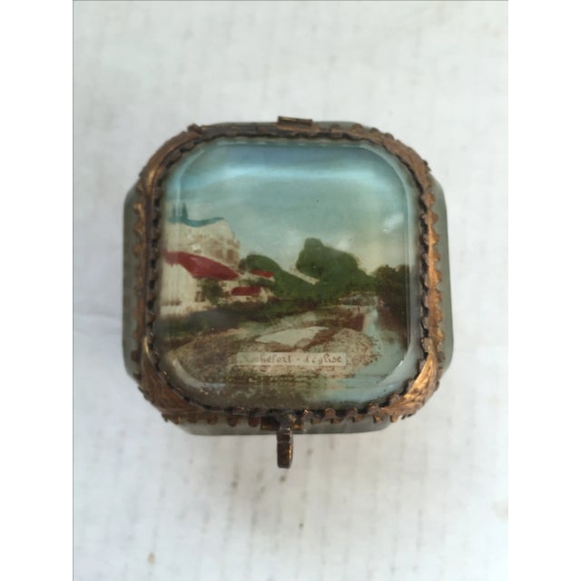 French souvenir ring box. Souvenir of Rochefort, France. A commune in southwestern French a port on the Charente estuary....