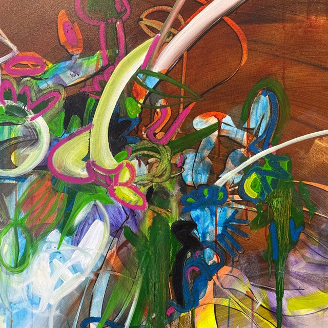 Flesh for Fantasy, Abstract Painting by Chris Artabasy, Framed | Chairish