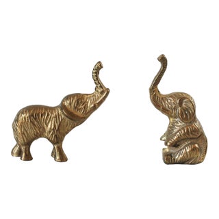 Vintage Brass Elephant Figurines For Sale