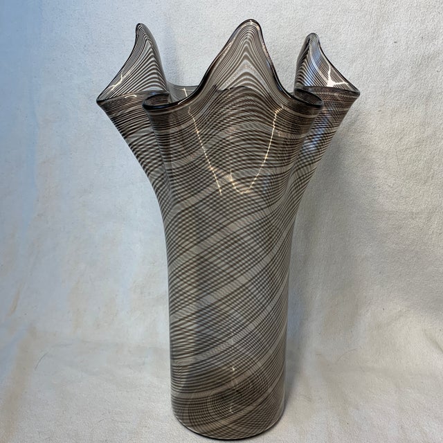 Dino Martens Murano Art Glass Vase - Handkerchief Style 12” For Sale In Chicago - Image 6 of 8
