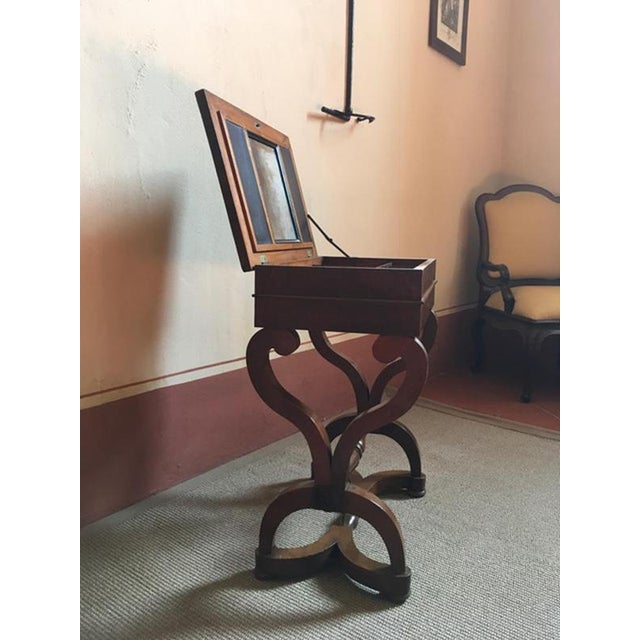 Brown Early 19th Century Walnut Vanity Table, Italy For Sale - Image 8 of 15